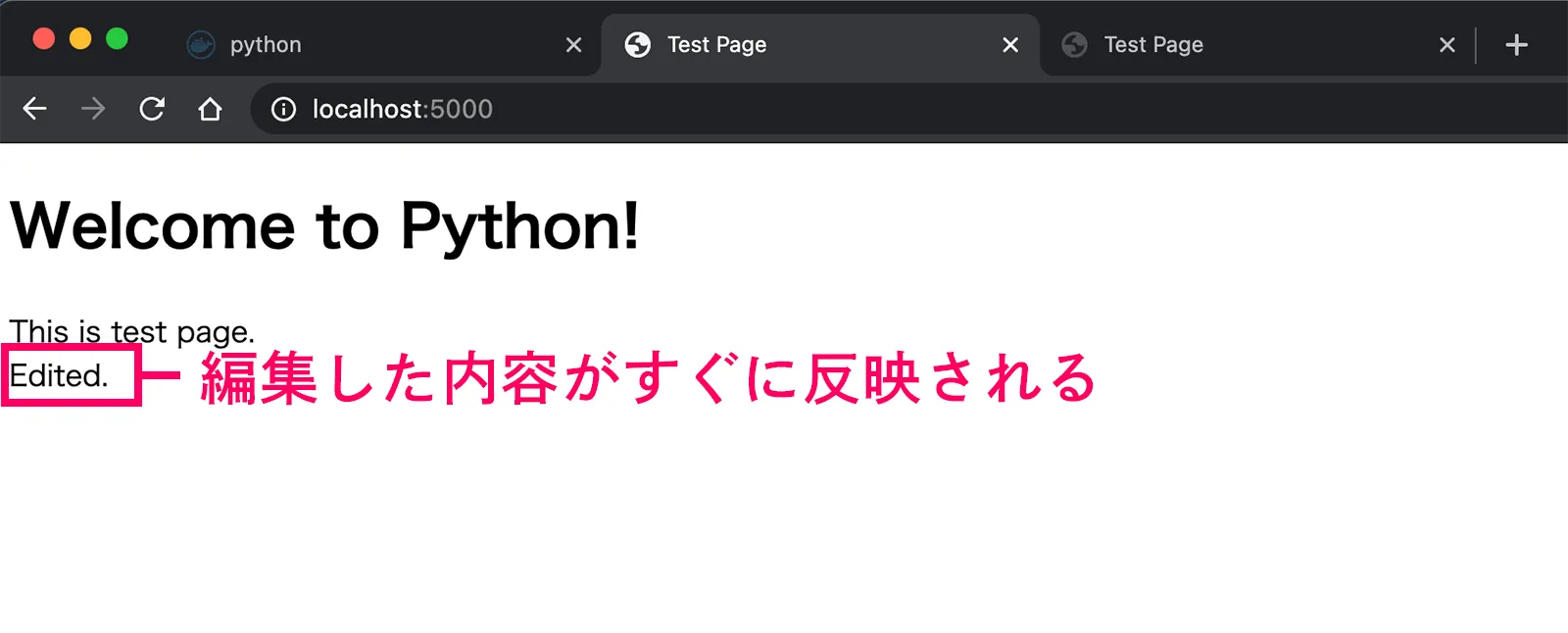 ブラウザの表示例