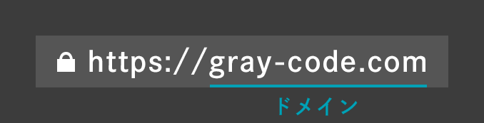 URLバーに表示されるドメイン