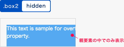 hiddenの表示例