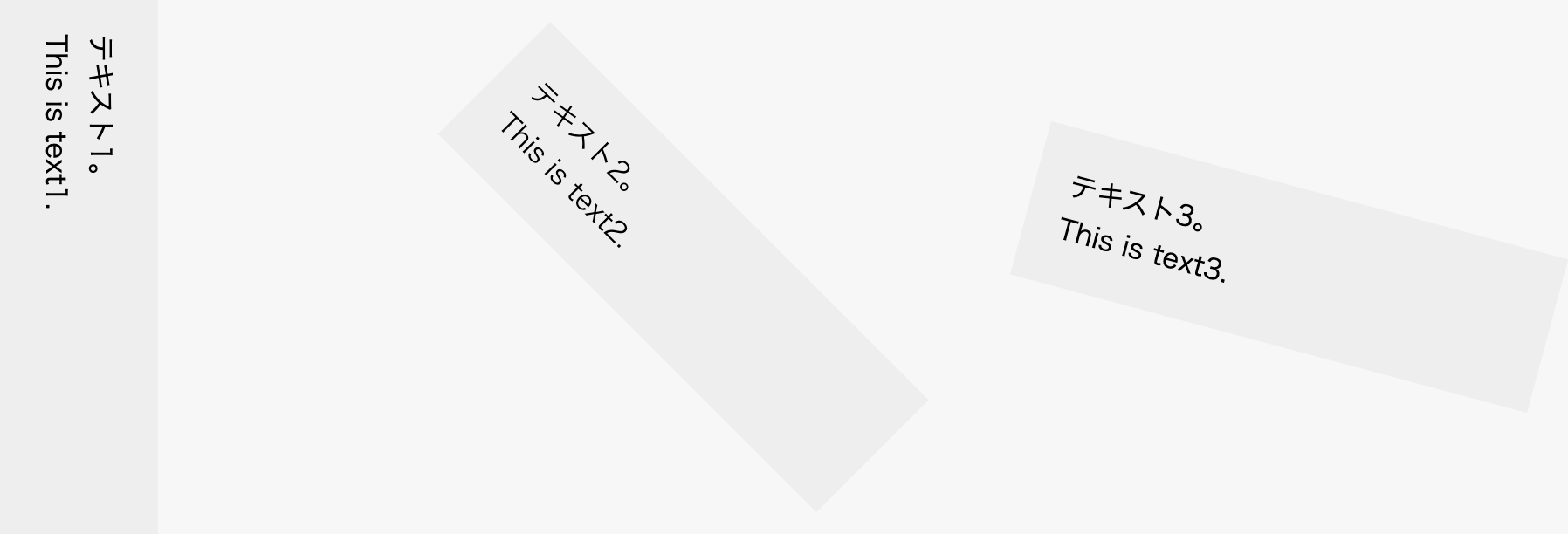 HTML要素自体を回転させて縦書きにする