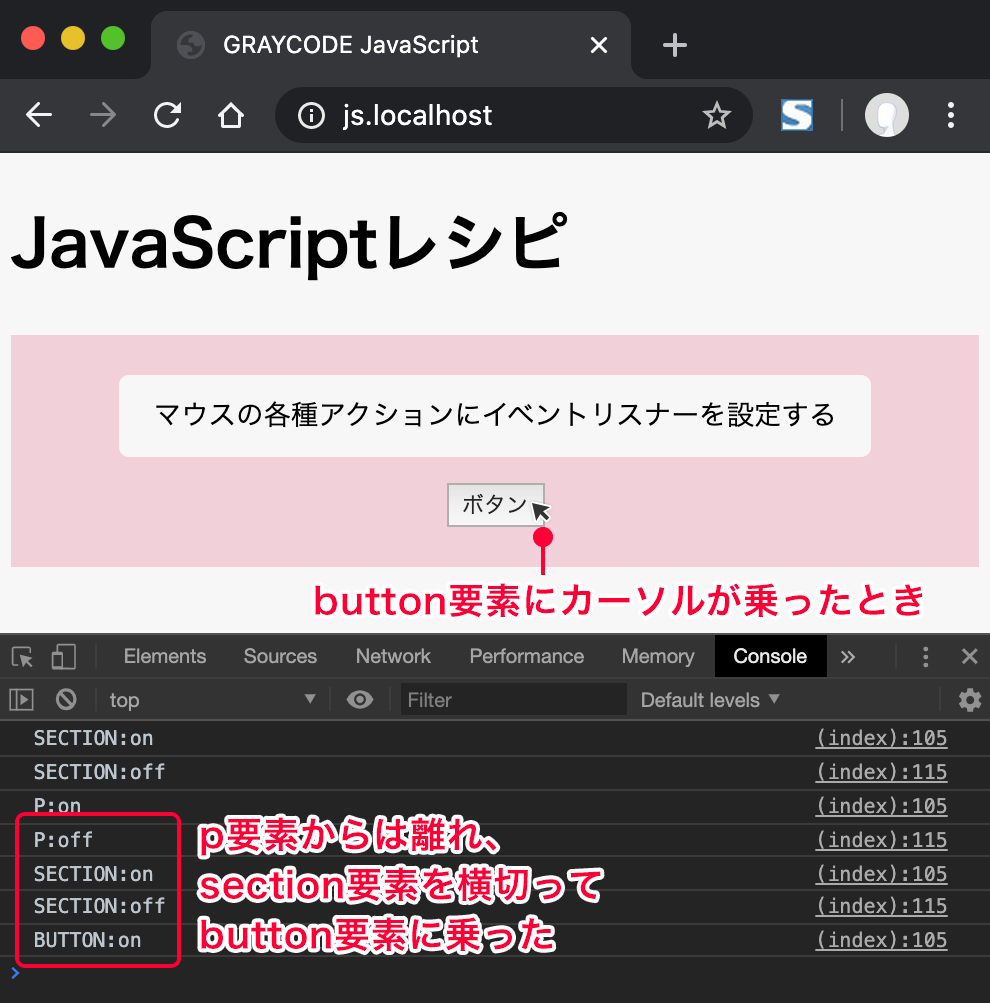 button要素にカーソルが乗ったとき