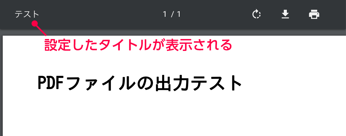 タイトル部分の表示例