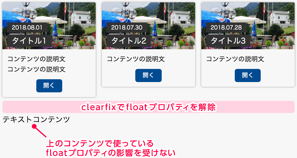 clearfixのイメージ