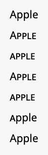 「Apple」の表示例